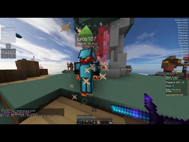 me hacking on hypixel for 10 mins with SIGMA 5.0 (Best Hacked Client) (Jello for Sigma)