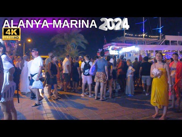 alanya city center marina 2024 4k ! alanya walking tour ! alanya antalya turkey travel ! holiday