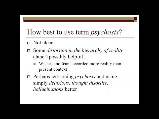 What is Dissociation and What is Psychosis:  A Conceptual and Symptom Based Analysis