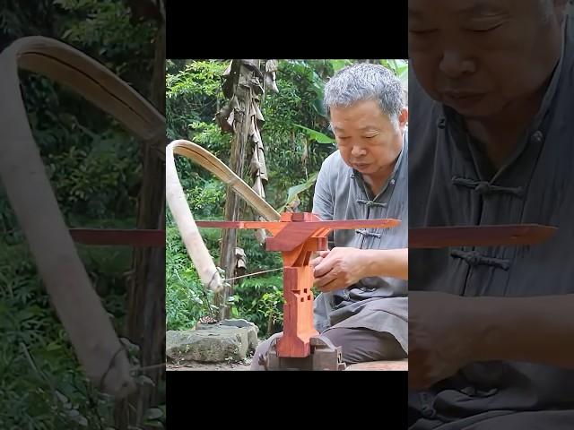 整木凿制一张七代鲁班凳，木工技艺的博大精深 #woodworking