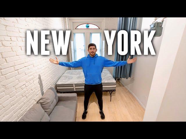 Living CHEAP - TINY 300 ft.² NYC Studio Apartment Tour