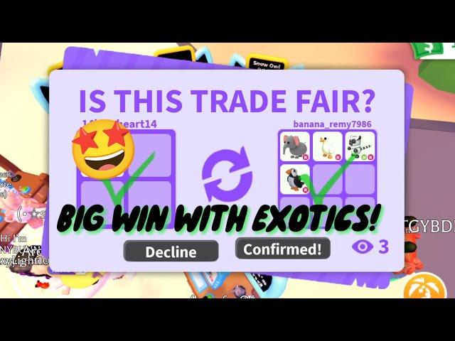 OMG  THEY GAVE ELEPHANT & EXOTIC ADDS OF NEON LEMUR & PUFFIN  MASSIVE WIN  Adopt Me - Roblox