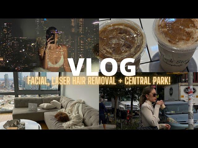 NYC vlog  laser hair removal, Heyday facial, shopping on 5th Ave & walking around Central Park!!