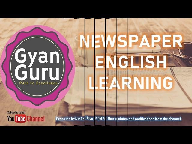 #GyanGuru - NEWSPAPER ENGLISH LEARNING