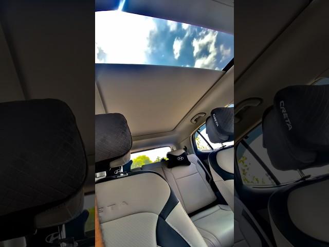 Opening Panoramic Sunroof in Creta 2024 #themanishbhardwaj #hyundaicretafacelift2024 #shorts