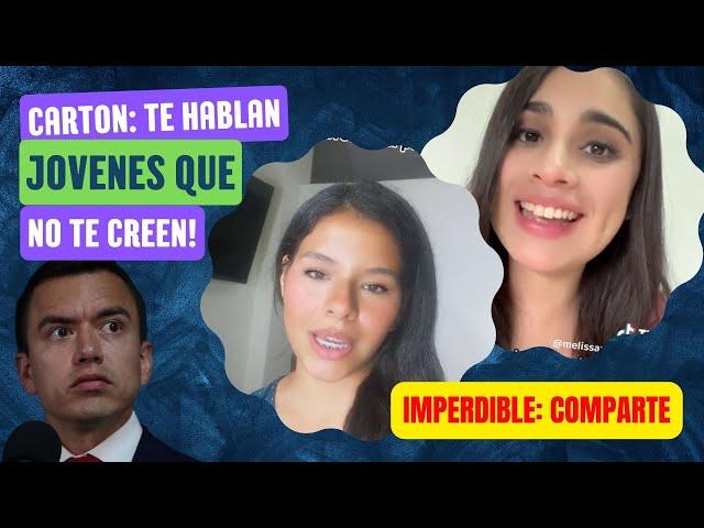 Dos mujeres en tIktok, jovenes y llenas de corage, le dicen la verad al Cartón.