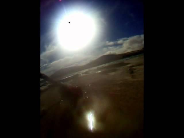 Jumping the sandbar at Costa Calma