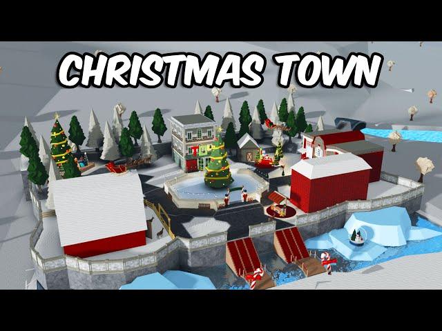 BUILDING A CHRISTMAS TOWN IN BLOXBURG