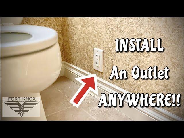 How to Add an Electrical Outlet ANYWHERE !! Heated Toilet Seat or Bidet Install | Run Power Easily