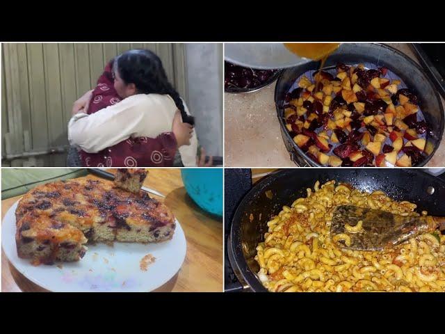 Alaa Shrooq kai leye Peach & Cherry ka cake bnaya || Khanay mai pink pasta aur pulao bnaya