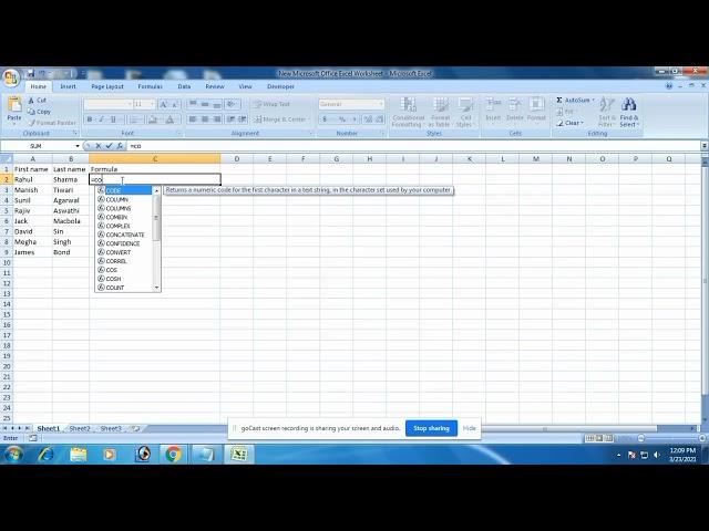 How to combine text, concatenate text in excel