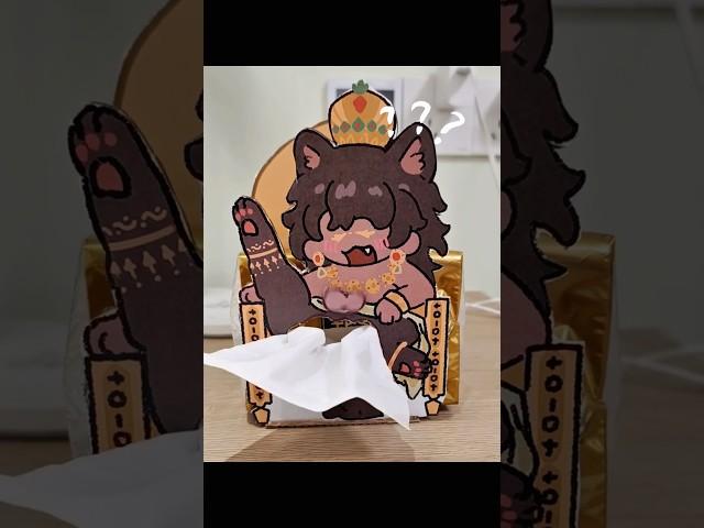 The chocolate beans don't feel clean anymore#diy #handmade #papercraft #paperbox #cat #cute #funny