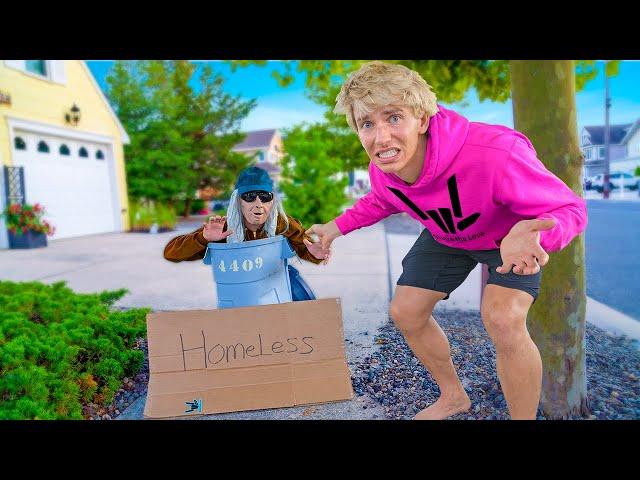 FOUND SCARY OLD LADY UNDERCOVER as HOMELESS GRANDMA!!