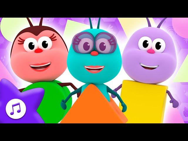 Геометрические Фигуры | Детские Песни| Любимые насекомые - Bichikids