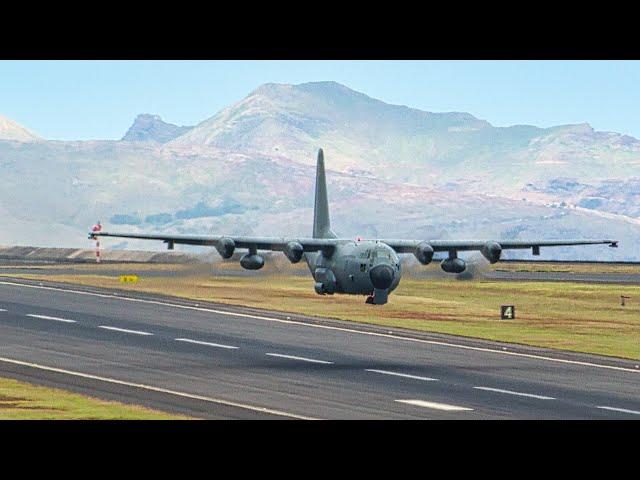 STUNNING GROUND EFFECT TACTICAL TAKEOFF C130 HERCULES at Madeira Airport Youtube