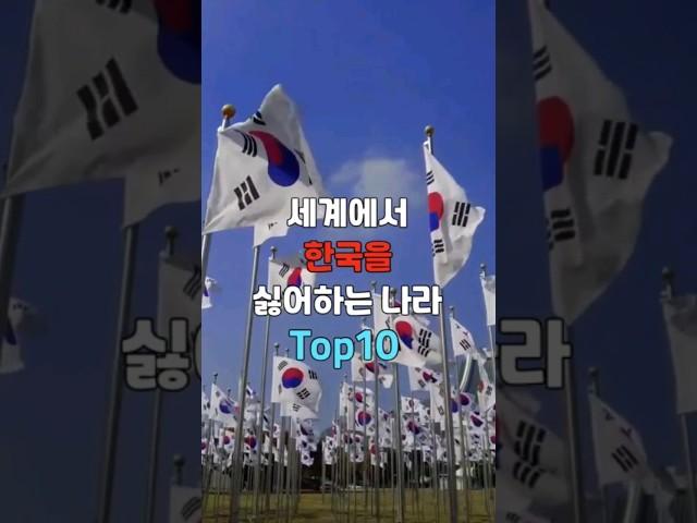 세계에서 한국을 싫어하는 나라 Top10 #순위 #랭킹 #top10