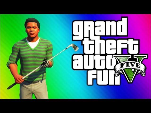 GTA 5 Funny Moments 2 - Epic Chicken, Golf Cart Chase, Muggers, Jimmy Retard Glitch (GTA 5 Gameplay)