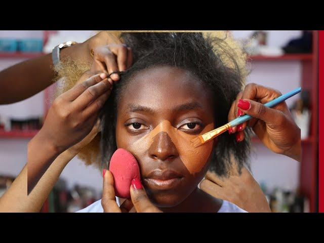 VIRAL  MUSTC WATCH ⬆️ A BOMB DARK SKIN GIRL MAKEUP TUTORIAL MAKEUP TRANSFORMATION