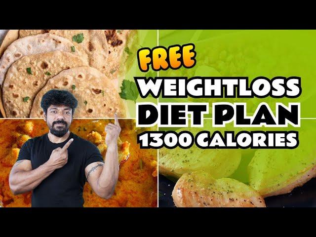 Weight Loss diet plan | Diet plan for fat loss | 1300 Calories quick weight loss diet plan | Day 27