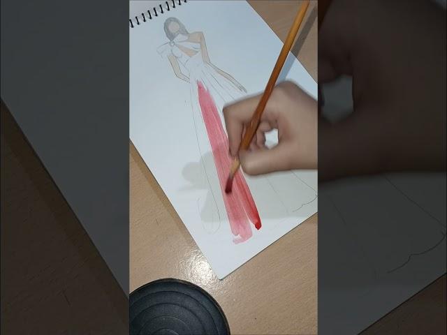 Fashion illustration ️ #asthetic #illustration #wasterndress #fashionlook #fashion #RIDHVI