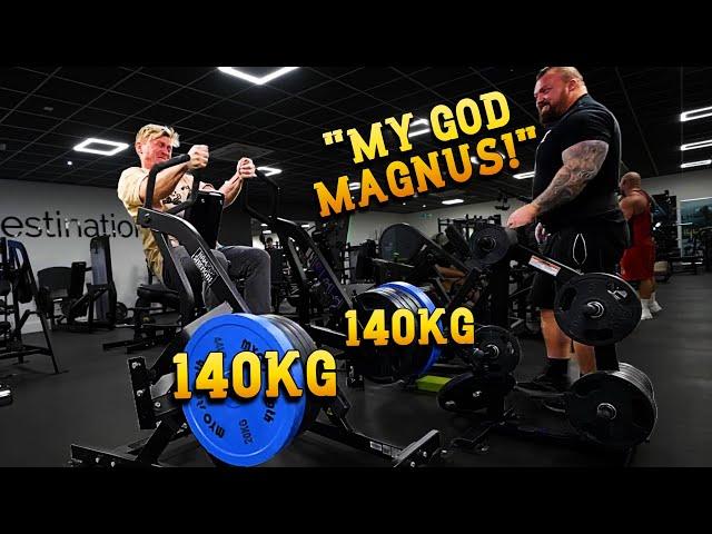 Magnus Midtbø SHOCKS Eddie Hall At The Gym