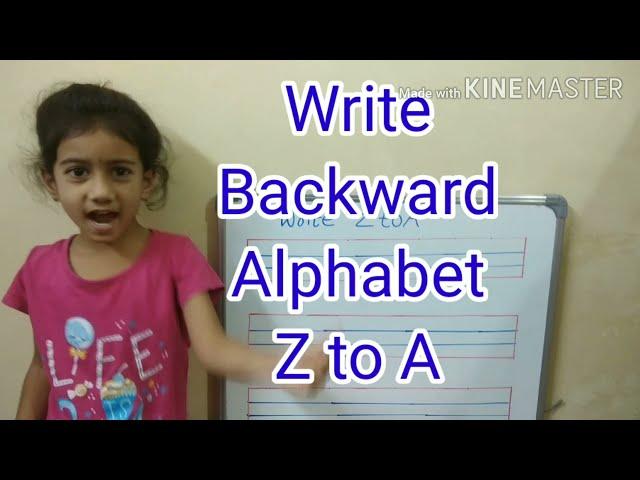 Learn How to Write Alphabet Z to A || Prajna nithya