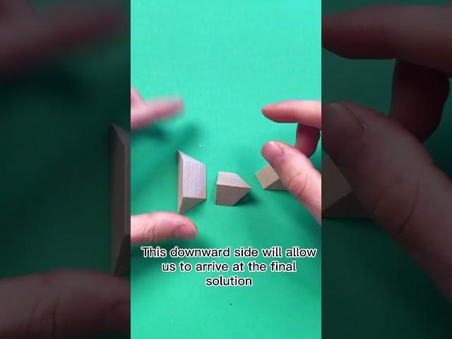 How to form a Pyramid using three pieces of small wood / brain teaser 55 #shorts
