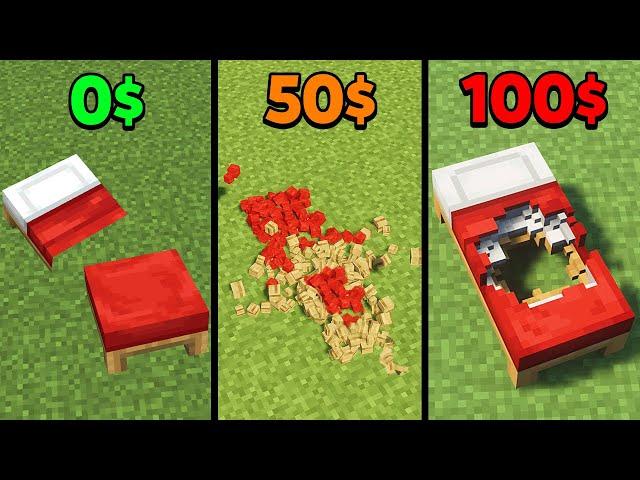 breaking bed for 0$ vs 15$ vs 50$ vs 100$