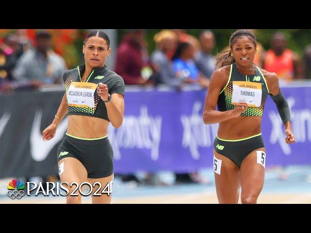 WHAT? Sydney McLaughlin-Levrone drops to 200m, shocks stacked field at LA Grand Prix |NBC Sports