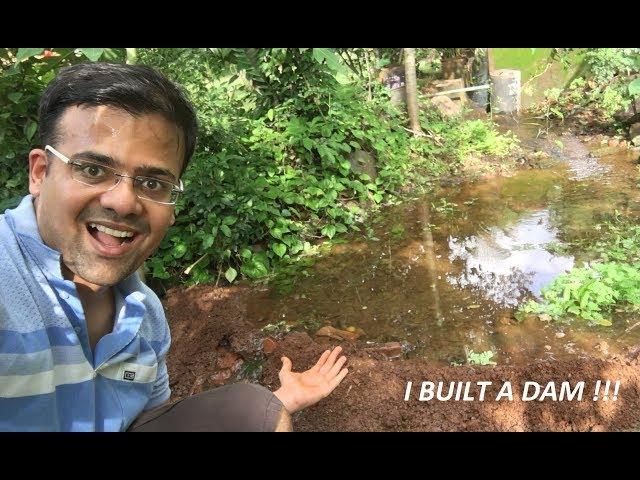 BUILDING A DAM IN MY GARDEN !! Kashikars