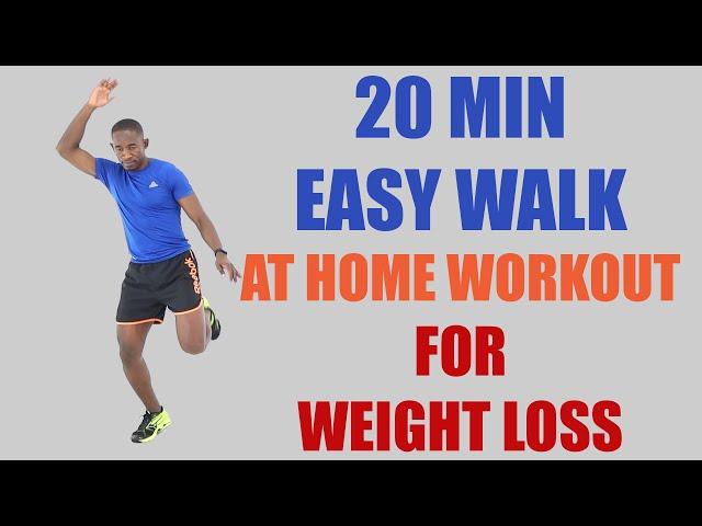 20 Minute EASY Walk at Home Workout for Fast Weight Loss 2600 Steps - 200 Calories 