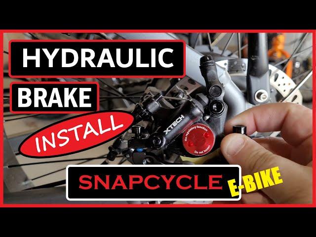 Snapcycle R1 E-Bike, Installing Xtech Zoom Hydraulic Brakes