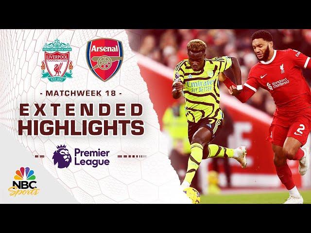 Arsenal v. Liverpool | PREMIER LEAGUE HIGHLIGHTS | 12/23/2023 | NBC Sports