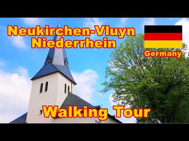 Neukirchen-Vluyn, Germany  4K Walking Tour of provincial German town.