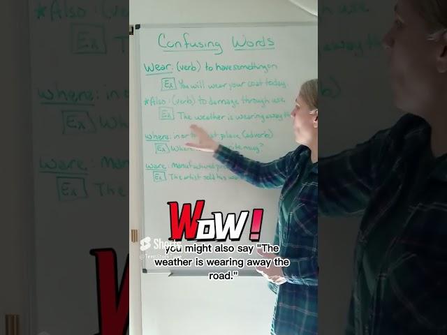 Stop Confusing the Words Wear, Where and Ware - Common Mistakes in English #shorts #backtoschool