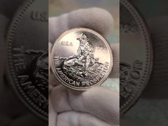 Gorgeous 1984 Engelhard Silver Prospector Round: It's A Keeper! #engelhard
