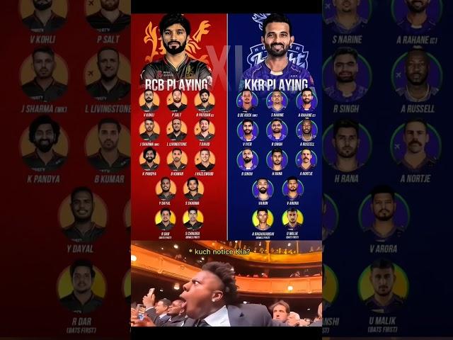 Rcb vs kkr best playing 11 || #rcb #kkr #ipl2025 #viratkohli #shorts
