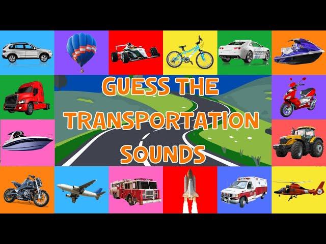 Guess The Transportation Sounds For Kids | 4K