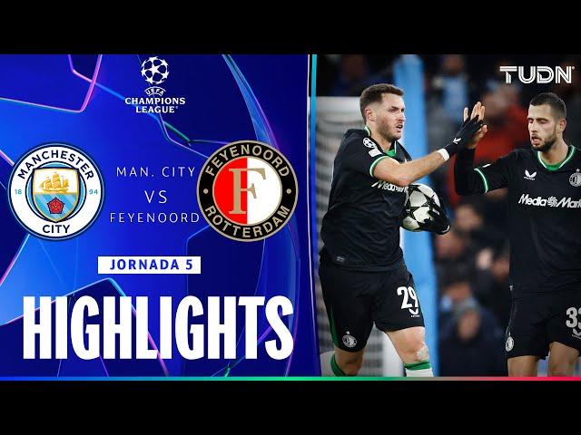 HIGHLIGHTS - Manchester City vs Feyenoord | UEFA Champions League 24/25 | TUDN