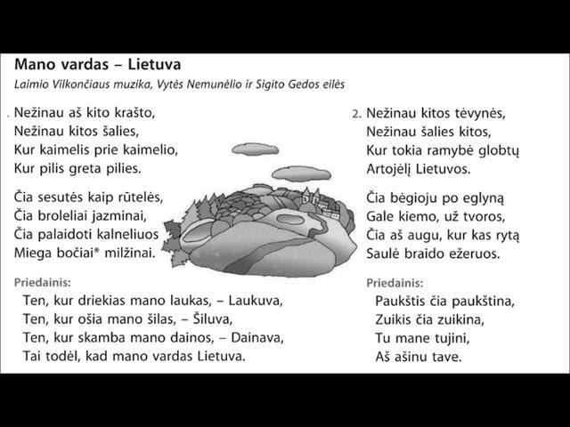 Mano vardas Lietuva fonograma