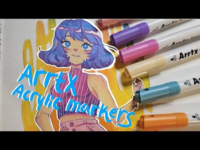 Draw with me - Filling out a sketchbook page - Ft Arrtx Acrylic Markers