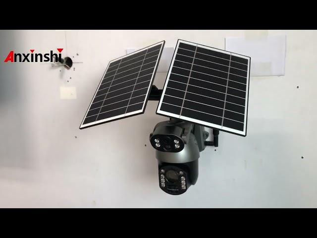 4G LTE Solar powered UBox app Solar Camera with 50X Zoom Support two way audio with Two Solar Panel