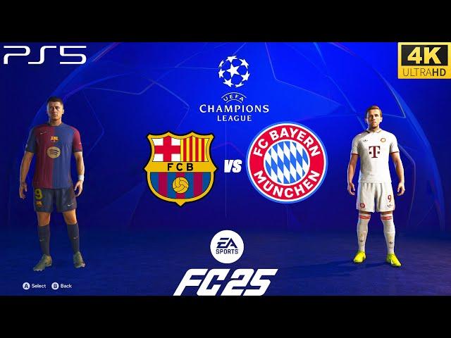 FC 25 | BARCELONA VS BAYERN MUNICH | UEFA CHAMPIONS LEAGUE | MATCHDAY 3 | PS5 [ 4K60FPS ]