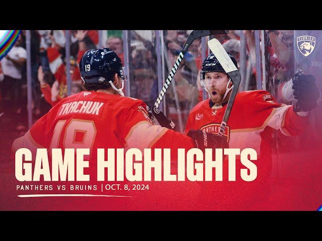 Panthers vs Bruins Highlights | Home Opener | 10.8.24