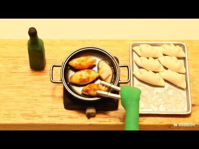 Stop Motion Cooking/Fried Dumpling ASMR/clay animation/mukbang/how to make dumplings