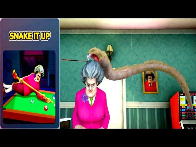 المدرسة الشريرة مرحلة البلياردو - مقلب الثعبان | Scary Teacher 3D - New Update New Level Snake It Up