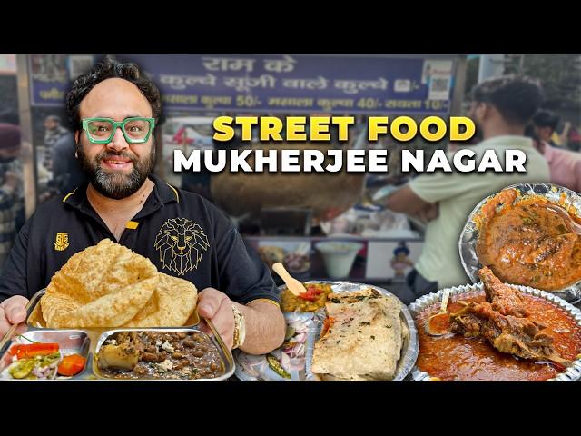 Street Food MUKHERJEE NAGAR | Baldev Dhaba Meat, Shivam Chole Bhature, Ram Chole Kulche, Veg Dhaba