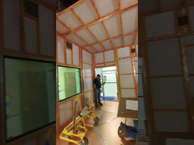 building a copper lined faraday cage for an MRI machine in a hospital.