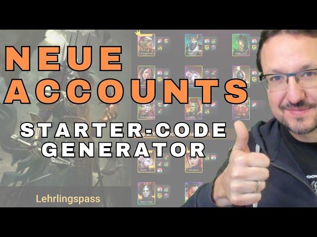 NEUE Accounts einfach wie noch nie mit Promo Code Generator und Lehrlingspass | Raid: Shadow Legends