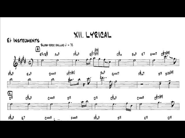 XII. Lyrical 14 Blues & Funk Etudes - For Eb